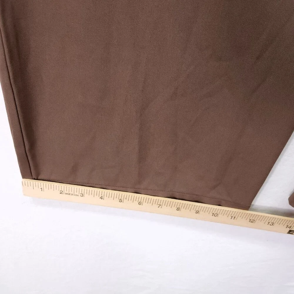 Princess Polly Pleated High Rise Wide Leg Dress Pants Size 8 Brown Trouser